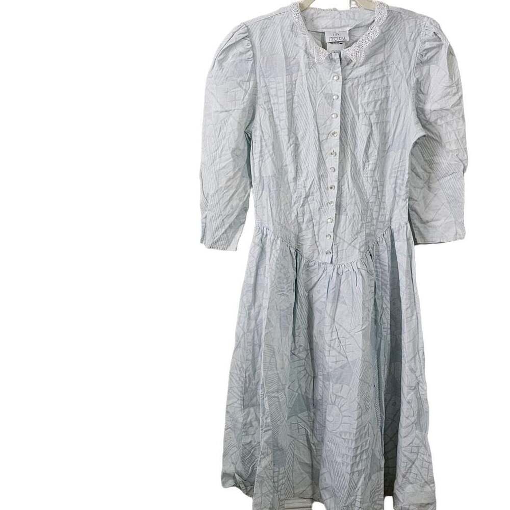 Vintage My Michelle Maxi Dress 11/12 Cotton Lace Collar Cottagecore 90s USA
